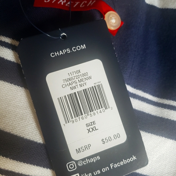 Chaps blue and white striped Polo.xxl - Picture 2 of 5